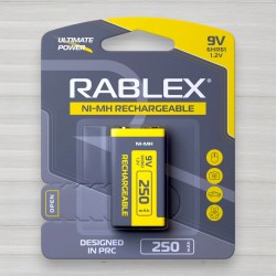 Акумулятор Rablex крона 6HR61 Ni-MH, 250mAh, 9V